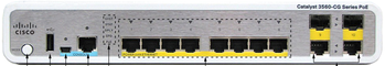 WS C3560CG 8PC S Front Panel